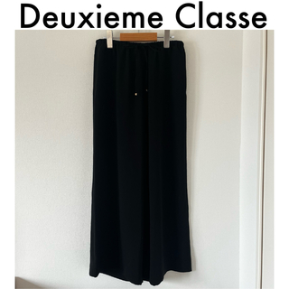ドゥーズィエムクラス(DEUXIEME CLASSE)の大人気！【Deuxieme Classe】ドロストワイドパンツ　ブラック(カジュアルパンツ)