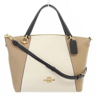 コーチ(COACH)のコーチ COACH ケイシー ハンドバッグ ロゴ べージュ 白(ショルダーバッグ)