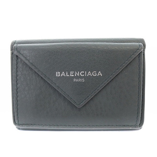 Balenciaga - バレンシアガ ペーパーミニウォレット 三つ折り財布 ロゴ グレー 391446