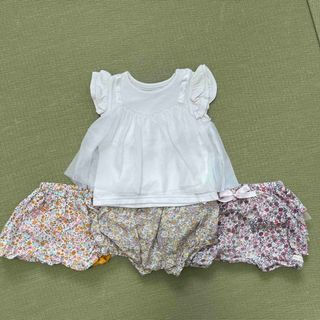 ベビー服　4点セット　カットソー1枚　パンツ3枚