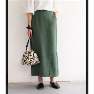 リネンライクIラインスカート　トールサイズ　(ロングスカート)