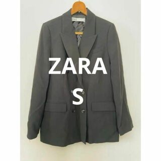ザラ(ZARA)のZARA アウター ロングコート ジャケット ブラック モード系 レディース(ロングコート)