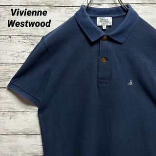 ヴィヴィアンウエストウッド(Vivienne Westwood)のa226【人気の48サイズ】ヴィヴィアンウェストウッド　刺繍　オーブ　ポロシャツ(ポロシャツ)