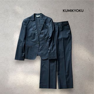 クミキョク(kumikyoku（組曲）)のKUMIKYOKU 組曲 サマースーツ L/M パンツスーツ セットアップ 黒(スーツ)