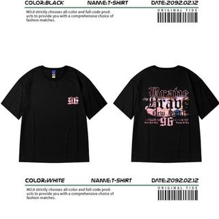 【即購入可】ストリート 半袖 韓国 黒 メンズ ロック XL ビッグシルエット(Tシャツ/カットソー(半袖/袖なし))