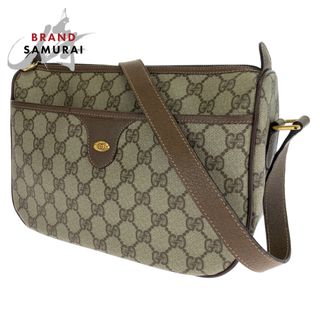 グッチ(Gucci)のGUCCI グッチ ヴィンテージ オールドグッチ ブラウン 茶 ベージュ ゴールド金具 GGスプリームキャンバス 001 115 6106 ショルダーバッグ 斜め掛け レディース 405394 【中古】(ショルダーバッグ)