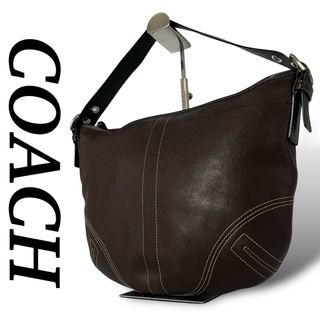 コーチ(COACH)のコーチ　トートバッグ　ワンショルダーバッグ　大容量　シルバー金具　ブラウン　革(トートバッグ)