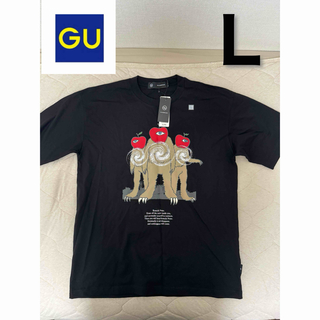 GU - 【GU × UNDERCOVER】 グラフィックT(5分袖) Ｌ　ブラック　黒