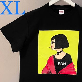 男女兼用 映画 レオン マチルダ  イラスト tシャツ 半袖Tシャツ(黒）(Tシャツ/カットソー(半袖/袖なし))