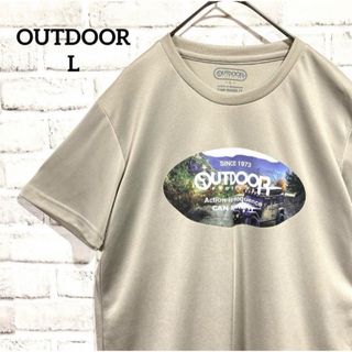 OUTDOOR PRODUCTS - アウトドア プロダクツ Tシャツ メンズ グレー L ビッグロゴプリント