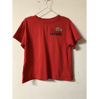 ラコステ(LACOSTE)のラコステのロゴ刺繍がお洒落なTシャツ★サイズ6(Tシャツ/カットソー)