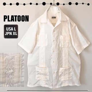 キューバシャツ★PLATOON/プラトゥーン製★USAメンズL/JPNメンズXL(シャツ)