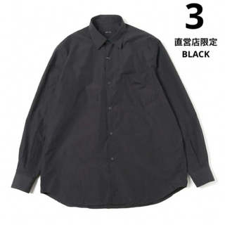 コモリ(COMOLI)の【COMOLI】22SSコモリシャツ BLACK/3 直営店限定 新品未使用(シャツ)
