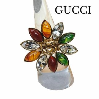グッチ(Gucci)のグッチ リング 指輪 インターロッキングG フラワー 3連 セパレート ゴールド(リング(指輪))