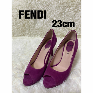 FENDI - FENDI フェンディ　パンプス　ヒール　紫　36  23センチ ハイヒール
