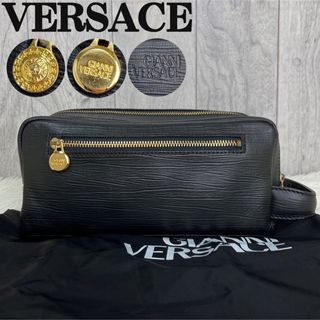 人気♡美品♡VERSACE ヴェルサーチ サンバースト レザー クラッチバッグ 