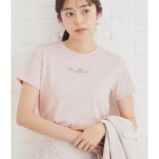 インデックス(INDEX)のindex❤︎UV ロゴ刺繍コンパクトTシャツ【洗濯機 洗い可】(Tシャツ/カットソー(半袖/袖なし))