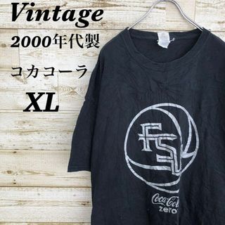 【k3353】USA古着ヴィンテージ企業コカコーラプリントビッグ半袖TシャツXL(Tシャツ/カットソー(半袖/袖なし))