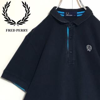 【ヴィンテージ】フレッドペリー　ワンポイントロゴポロシャツ　ネイビー　K993(ポロシャツ)