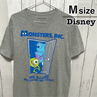 Disney - USA古着　モンスターズインク　Tシャツ　M　グレー　マイク　サリー　ディズニー