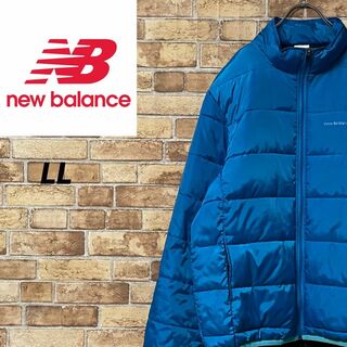 New Balance - ニューバランス　ライトダウンジャケット　ブルー　ビッグシルエット　スポーツ　LL