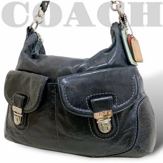 コーチ(COACH)の【コーチ】22423  レザーワンショルダーバッグ  肩掛け ブラック(ショルダーバッグ)