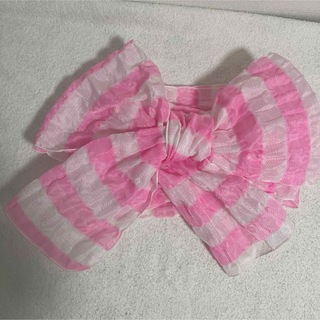 帯　兵児帯　飾り帯　浴衣　ボーダー　ピンク(甚平/浴衣)