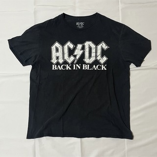 ACDC BACK IN BLACK Tシャツ 半袖 ロックT バンドT 古着(Tシャツ/カットソー(半袖/袖なし))