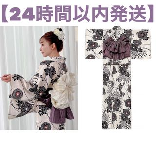 グレイル(GRL)のGRL 浴衣 帯セット 菊 花柄 フラワー レトロ 大人 古典 新作yukata(水着)