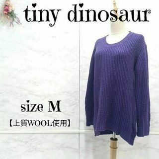 tiny dinosaur タイニーダイナソー ニットセーター 紫 38(ニット/セーター)