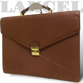 ランセル(LANCEL)の美品【ランセル】ビジネスバッグ ブリーフケース 本革  ロック付  ブラウン(ビジネスバッグ)