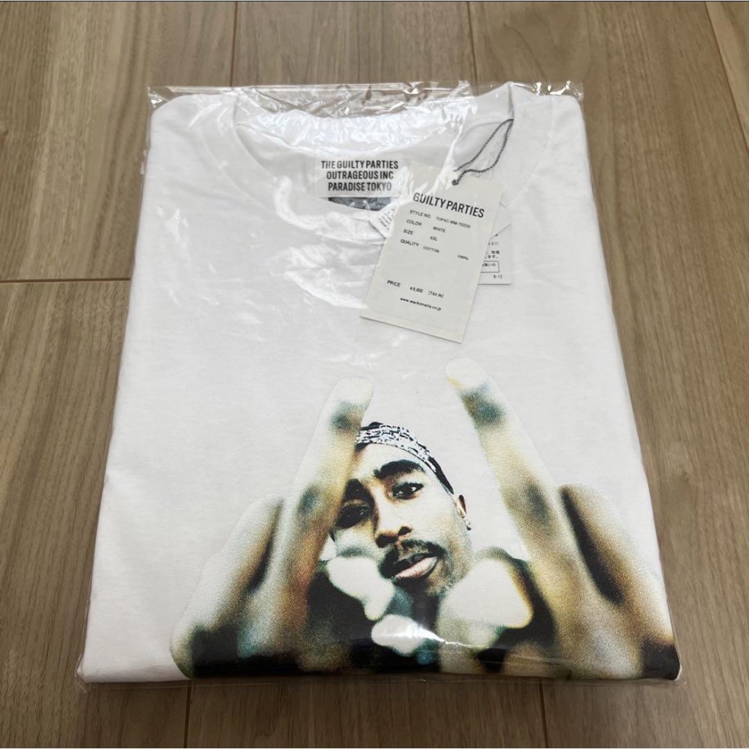 WACKO MARIA - XXLサイズ wackomaria tupac 2pac Tシャツ 白の WACKO MARIA - XXLサイズ wackomaria tupac 2pac Tシャツ 白の