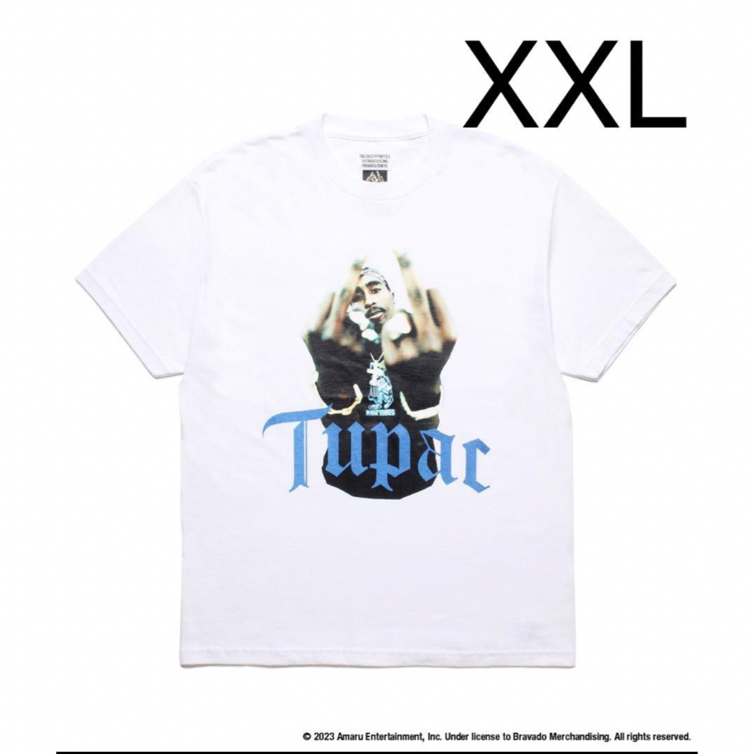 WACKO MARIA - XXLサイズ wackomaria tupac 2pac Tシャツ 白の WACKO MARIA - XXLサイズ wackomaria tupac 2pac Tシャツ 白の