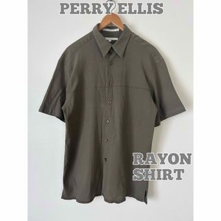 PERRY ELLIS - PERRY ELLIS ペリーエリス　半袖シャツ　レーヨンシャツ　古着