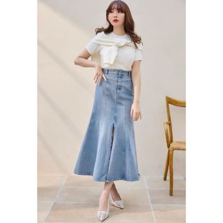 Her lip to - Herlipto♡Mermaid Slit Denim Skirt