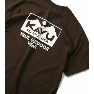 カブー(KAVU)のブラウン WEB限定 KAVU×FREAK'S STORE/カブー Tシャツ　L(Tシャツ/カットソー(半袖/袖なし))