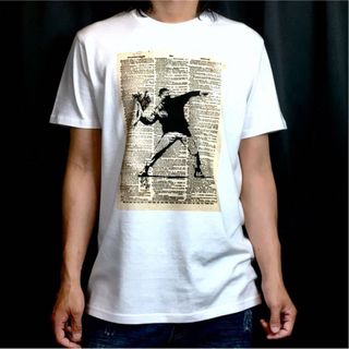 新品 BANKSY バンクシー 花束 火炎瓶  Flower Thrower(Tシャツ/カットソー(半袖/袖なし))