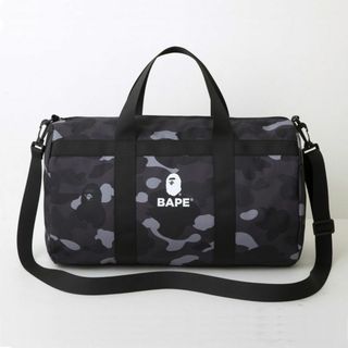 アベイシングエイプ(A BATHING APE)のA BATHING APE ブラックカモ柄 大容量ダッフルバッグ(ボストンバッグ)