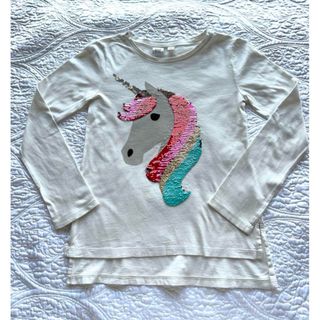 GAP Kids - GAP Kids 長袖Tシャツ130 ミラクルスパンコール　ユニコーン