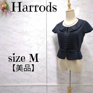 ハロッズ(Harrods)の【本日最終値下げ】Harrods　ハロッズ　薄手　ピンタック　半袖　ブラウス(シャツ/ブラウス(半袖/袖なし))