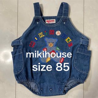 ミキハウス(mikihouse)のmikihouse デニム　ダルマオール　85(ロンパース)