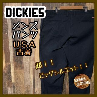 ディッキーズ(Dickies)のチノ ワーク ブラック ディッキーズ 2XL 38 メンズ パンツ USA古着(ワークパンツ/カーゴパンツ)