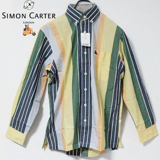 サイモンカーター(SIMON CARTER)の新品 サイモンカーター マルチパネルストライプ 長袖シャツ Mサイズ(シャツ)