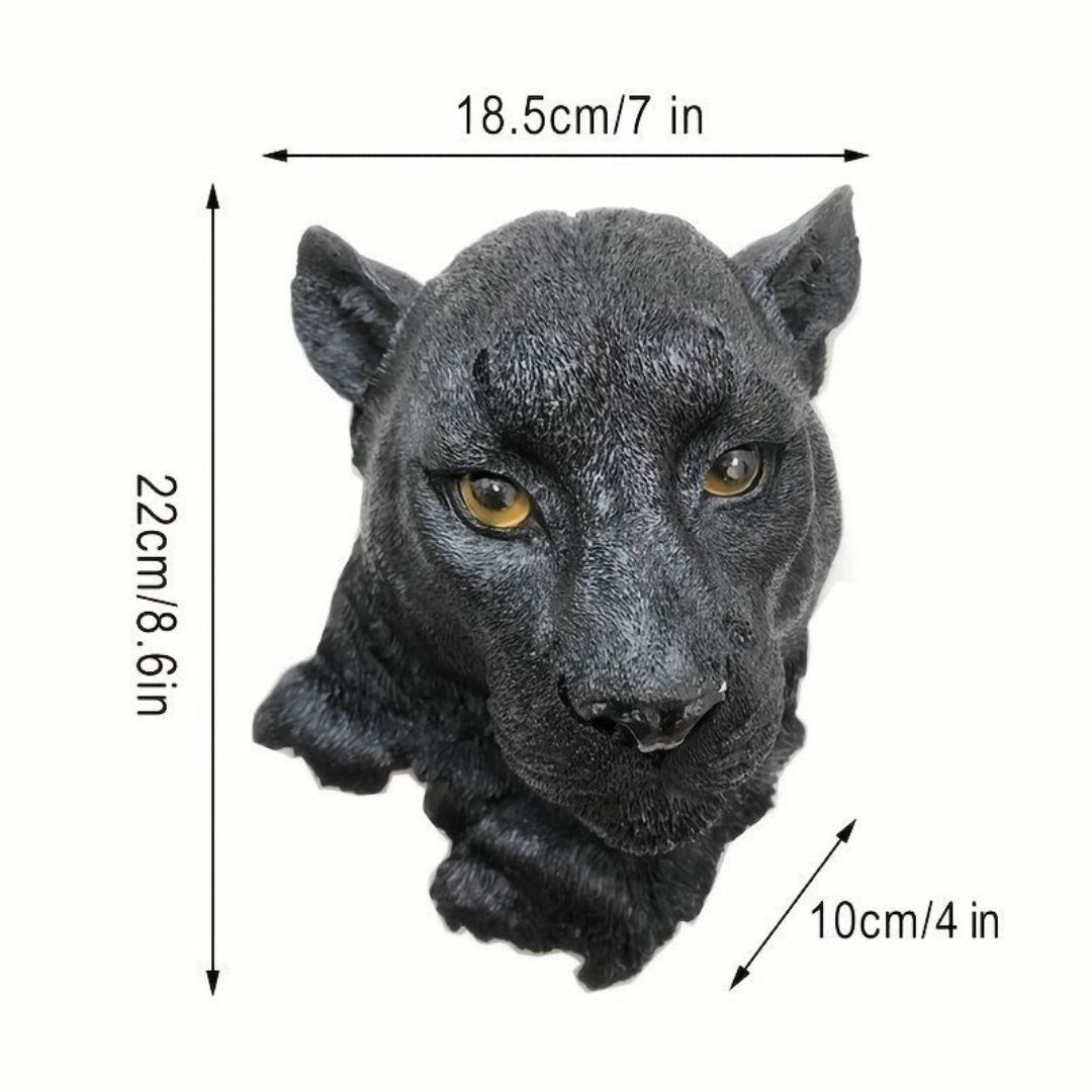 ヒョウ 黒ヒョウ 頭 彫刻 ウォールアート 豹 動物 樹脂装飾 ヒョウ 黒ヒョウ 頭 彫刻 ウォールアート 豹 動物 樹脂装飾