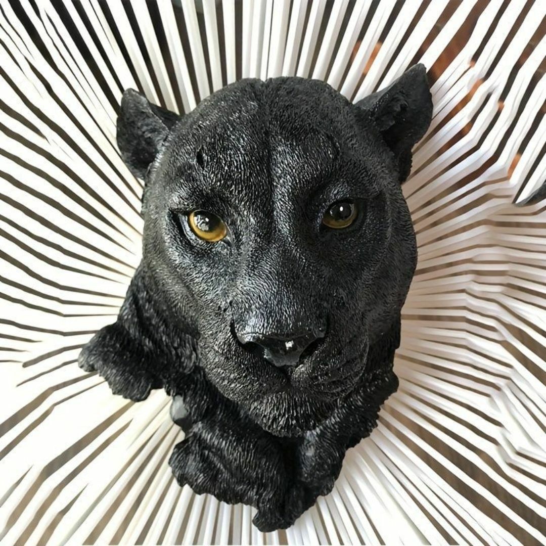 ヒョウ 黒ヒョウ 頭 彫刻 ウォールアート 豹 動物 樹脂装飾 ヒョウ 黒ヒョウ 頭 彫刻 ウォールアート 豹 動物 樹脂装飾
