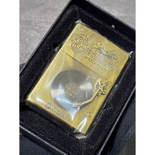 zippo チェッカーズ ゴールド 立体メタル 両面デザイン 2005年製(その他)