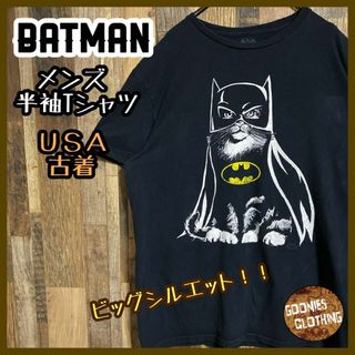 アニマル バッドマン 猫 ブラック XL USA古着 90s 半袖 Tシャツ(Tシャツ/カットソー(半袖/袖なし))