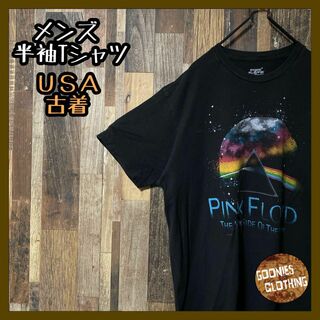 宇宙 アース L プリント メンズ ブラック USA古着 半袖 Tシャツ(Tシャツ/カットソー(半袖/袖なし))