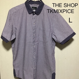 ザショップティーケー(THE SHOP TK)のTHE SHOP  TKMIXPICE  ストライプシャツ　メンズ　4(ポロシャツ)