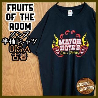 FRUIT OF THE LOOM - フルーツオブザルーム チリドッグ Tシャツ USA古着 90s 半袖 ブラック